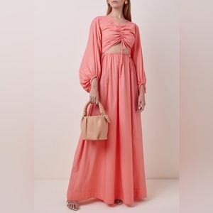 Staud Coral Recycled Nylon Tangier Maxi Dress NWT Medium Seen On Katy Perry